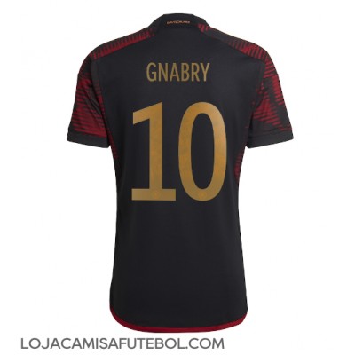 Camisa de Futebol Alemanha Serge Gnabry #10 Equipamento Secundário Mundo 2022 Manga Curta